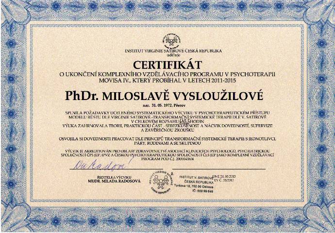 Diplom Movisa IV